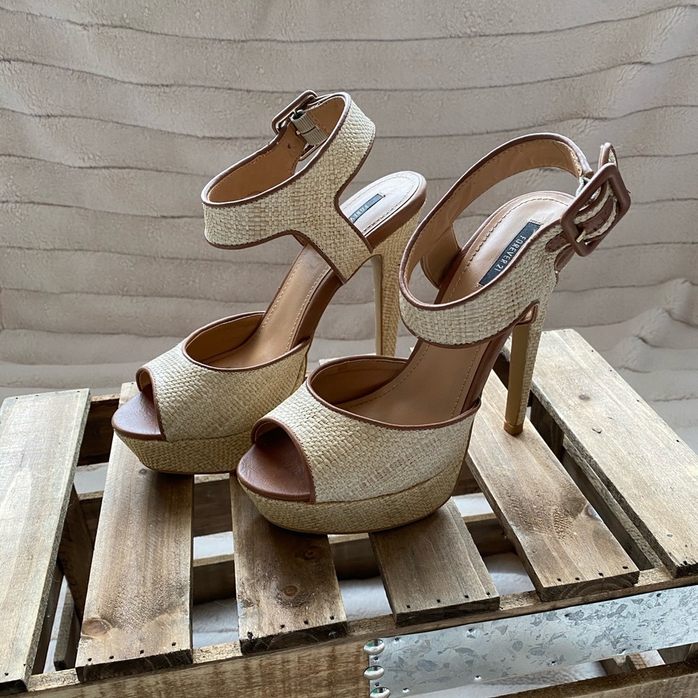 Forever 21 Tan Heels